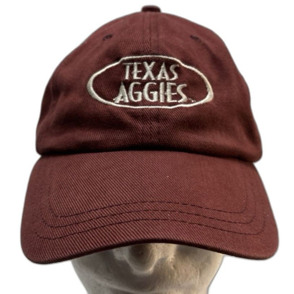 Texas Aggies Ball Cap.  Adjustable Strap   One Size Fits Most.  Maroon and White